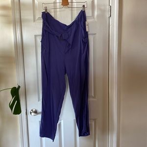 Anthropologie - Flattering side zip, built in belt detail pants